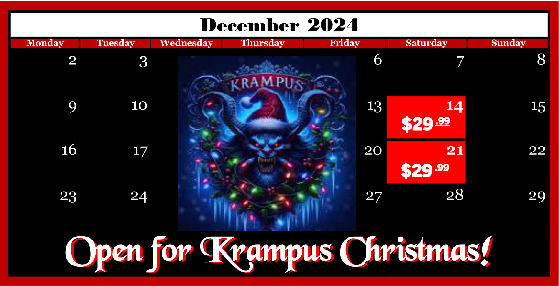 Thrillvania Haunted House in East Texas Open For Krampus Christmas 2024- CLICK FOR TIMES