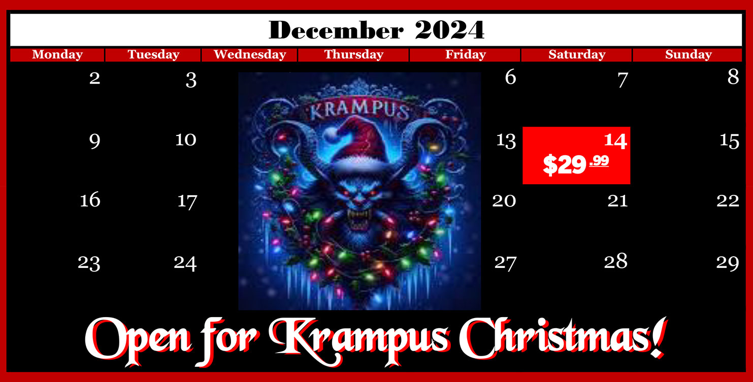 Thrillvania Haunted House in East Texas 2024 Open For Krampus Christmas - CLICK FOR TIMES